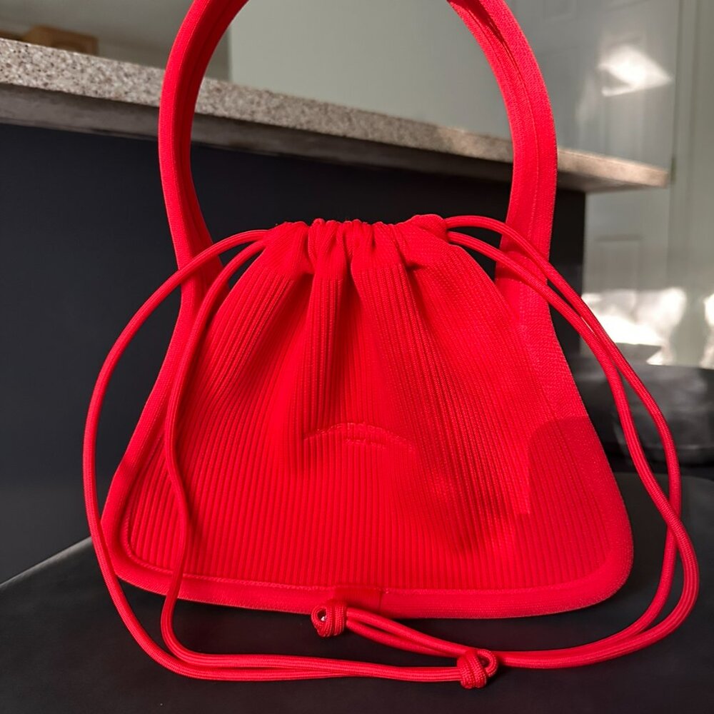 Alexander Wang Small Ryan Cotton Shoulder Bag- RED